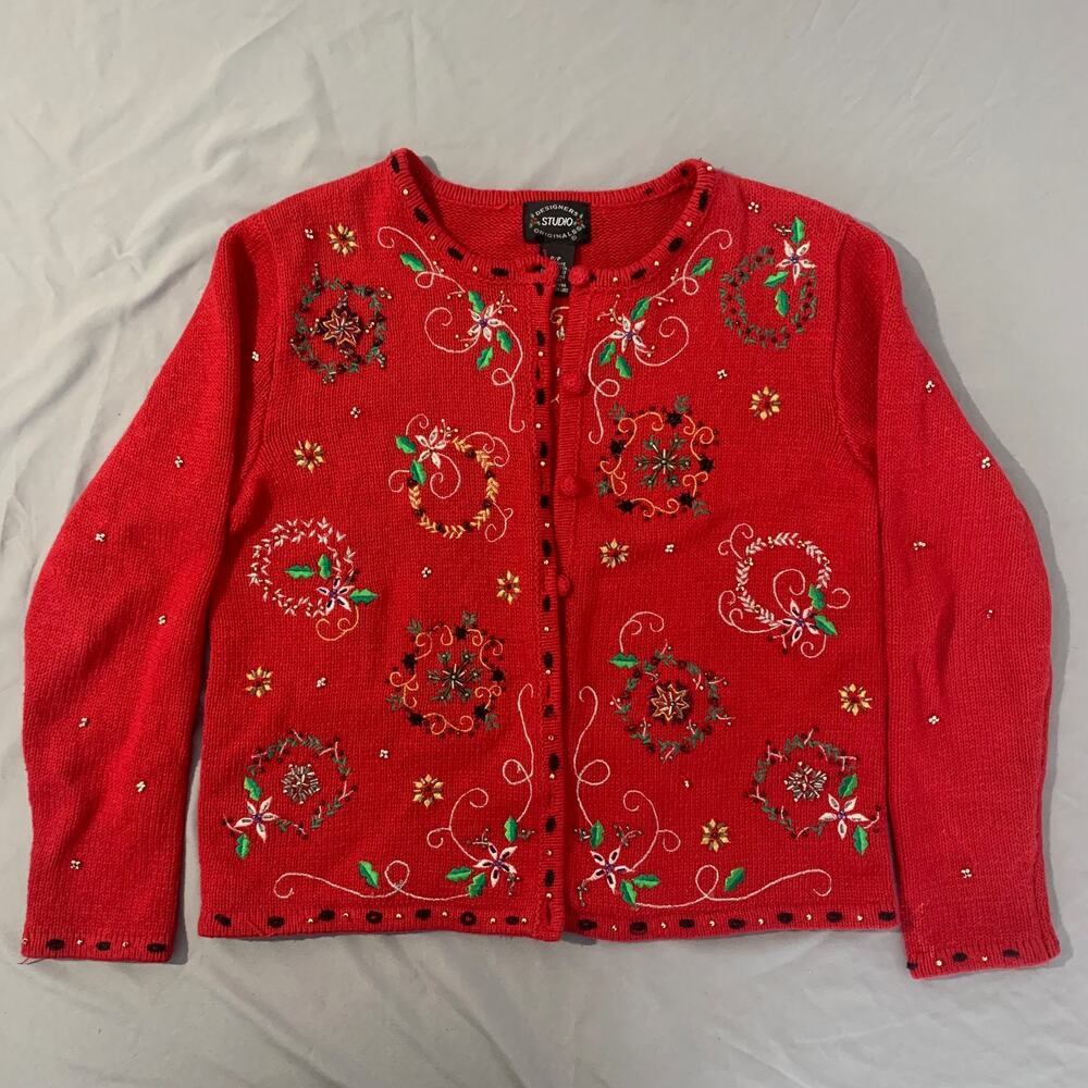 Vintage Holiday Cardigan from Designers Studio Originals